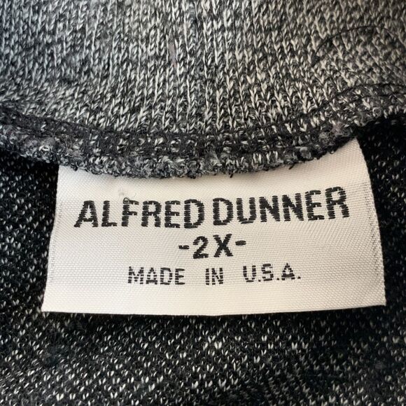 VTG Alfred Dunner Womens Sweatshirt Floral Padded Gray Size 2X Elastic Hem USA - Picture 10 of 11